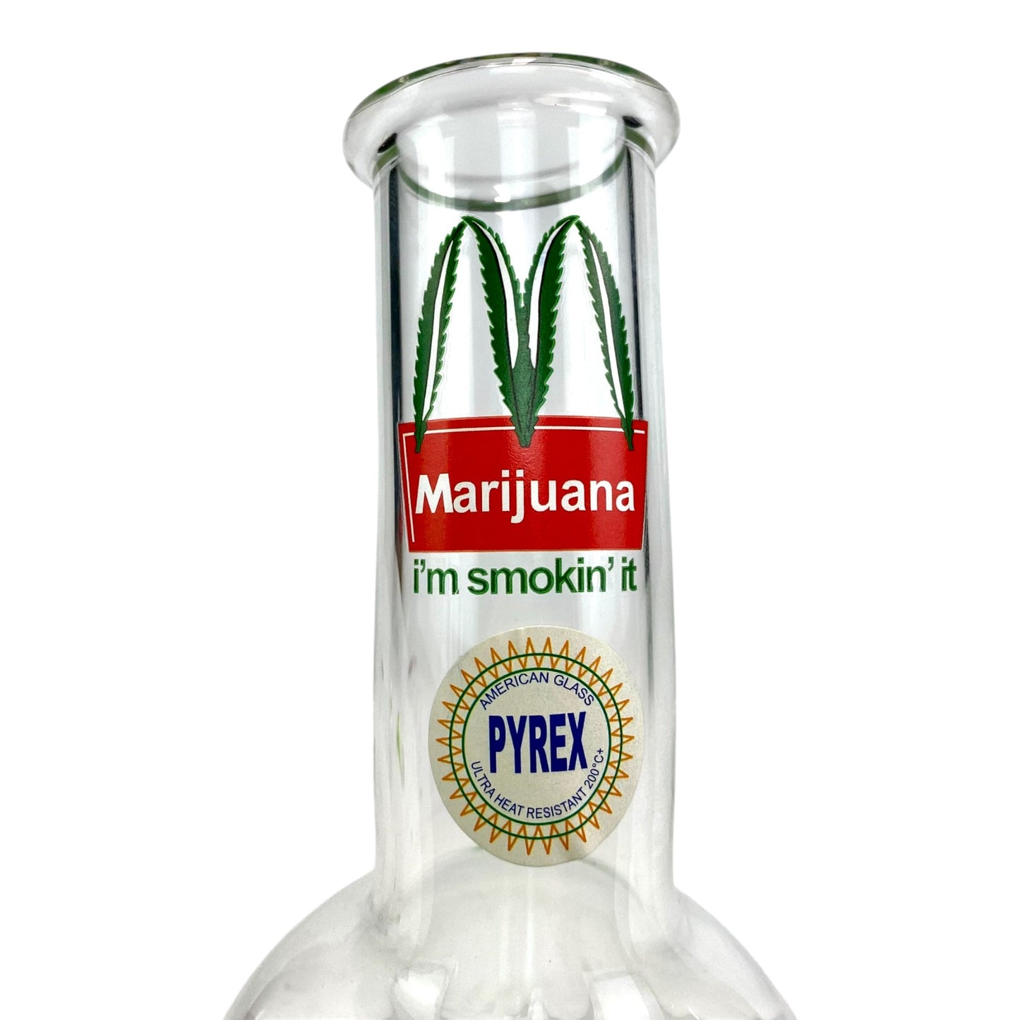 Marijuana I'm Loving It Bubble Bong 20cm Green - The Bong Baron