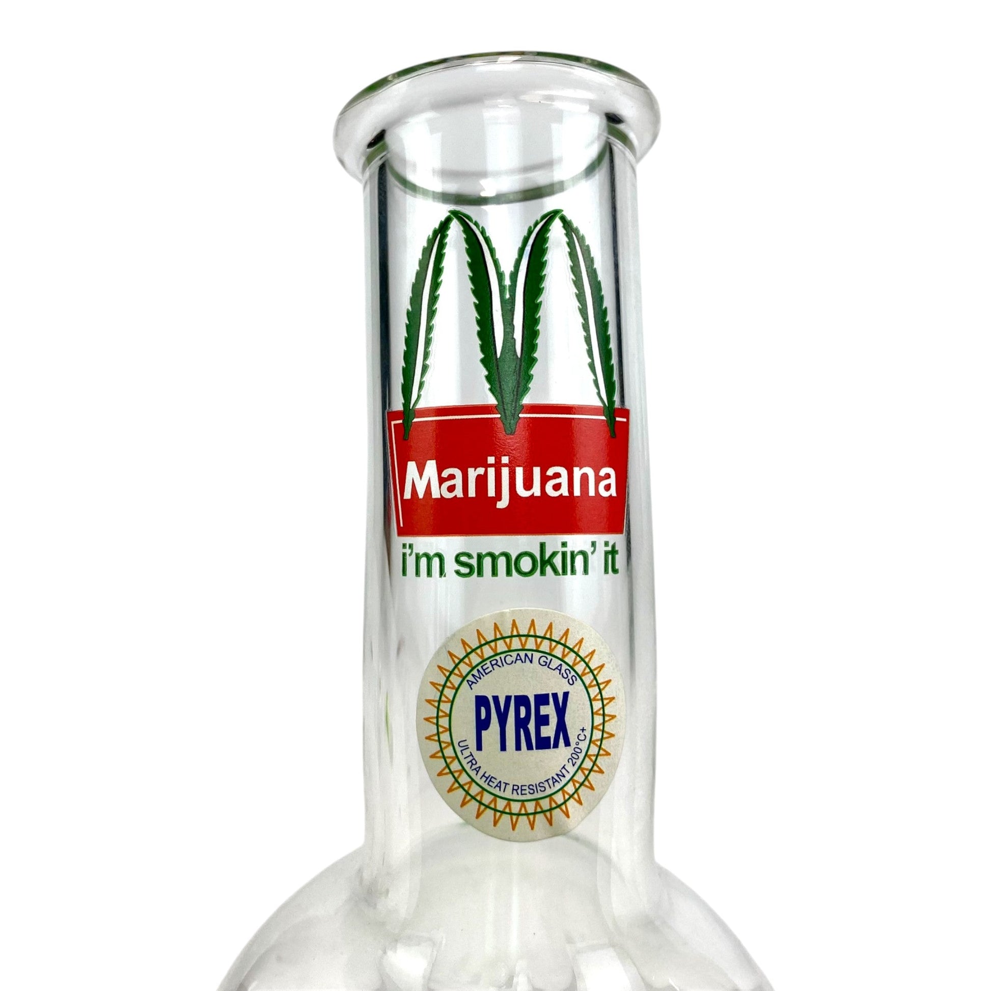 Marijuana I'm Loving It Bubble Bong 20cm Green - The Bong Baron