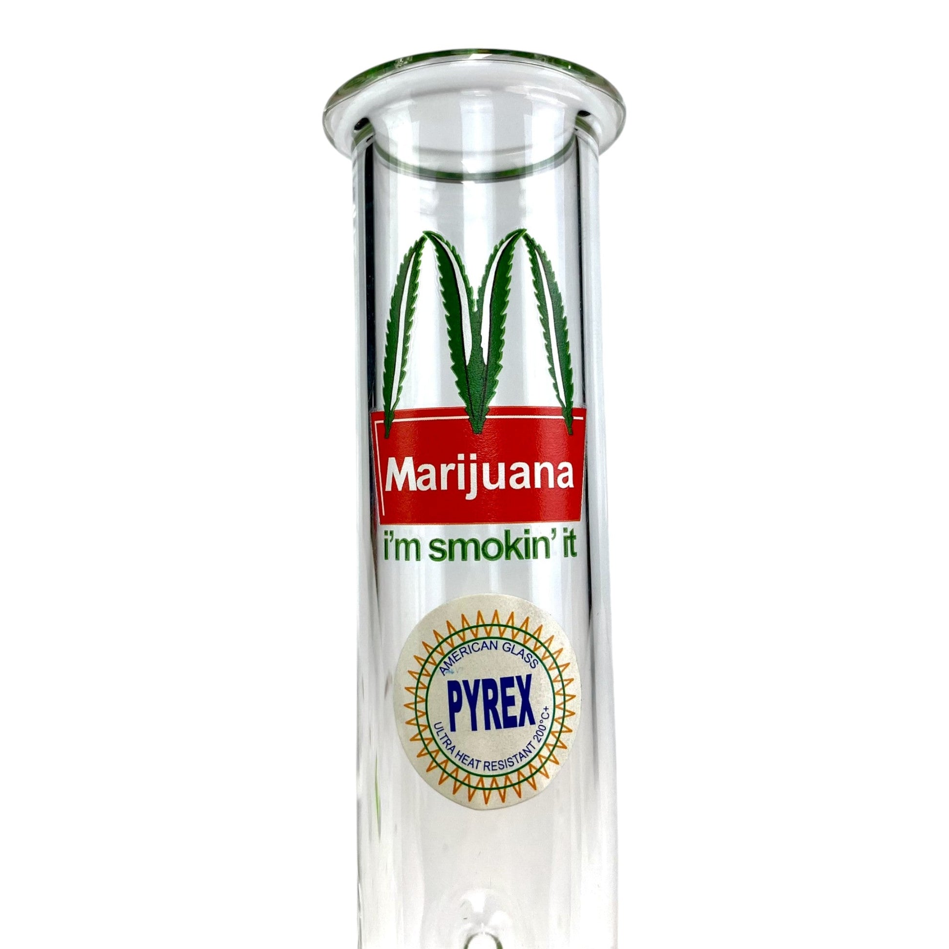 Marijuana I'm Loving It Bubble Bong 30cm Green - The Bong Baron