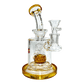 Matrix Perc Bong and Dab Rig – 18cm Amber - The Bong Baron