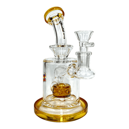Matrix Perc Bong and Dab Rig – 18cm Amber - The Bong Baron