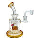 Matrix Perc Bong and Dab Rig – 18cm Amber - The Bong Baron