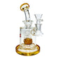 Matrix Perc Bong and Dab Rig – 18cm Amber - The Bong Baron