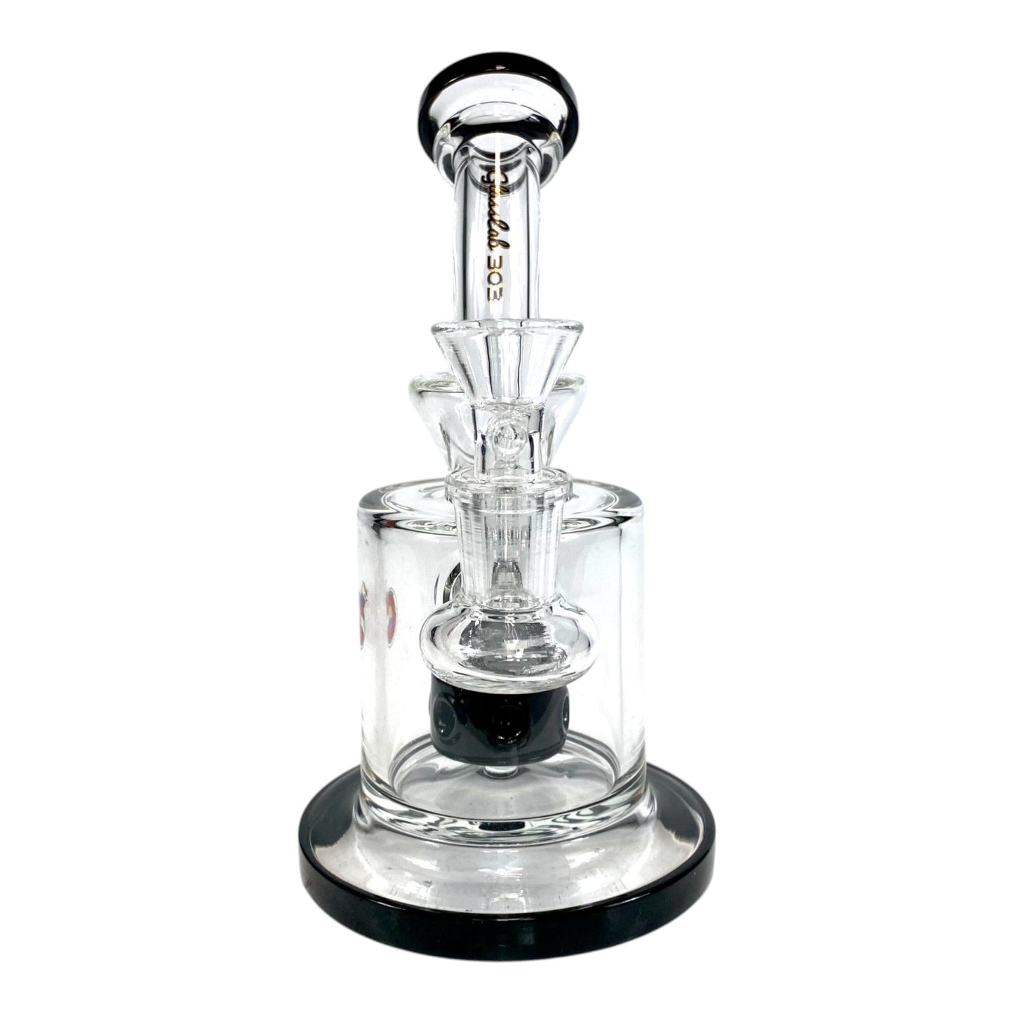 Matrix Perc Bong and Dab Rig – 18cm Black - The Bong Baron