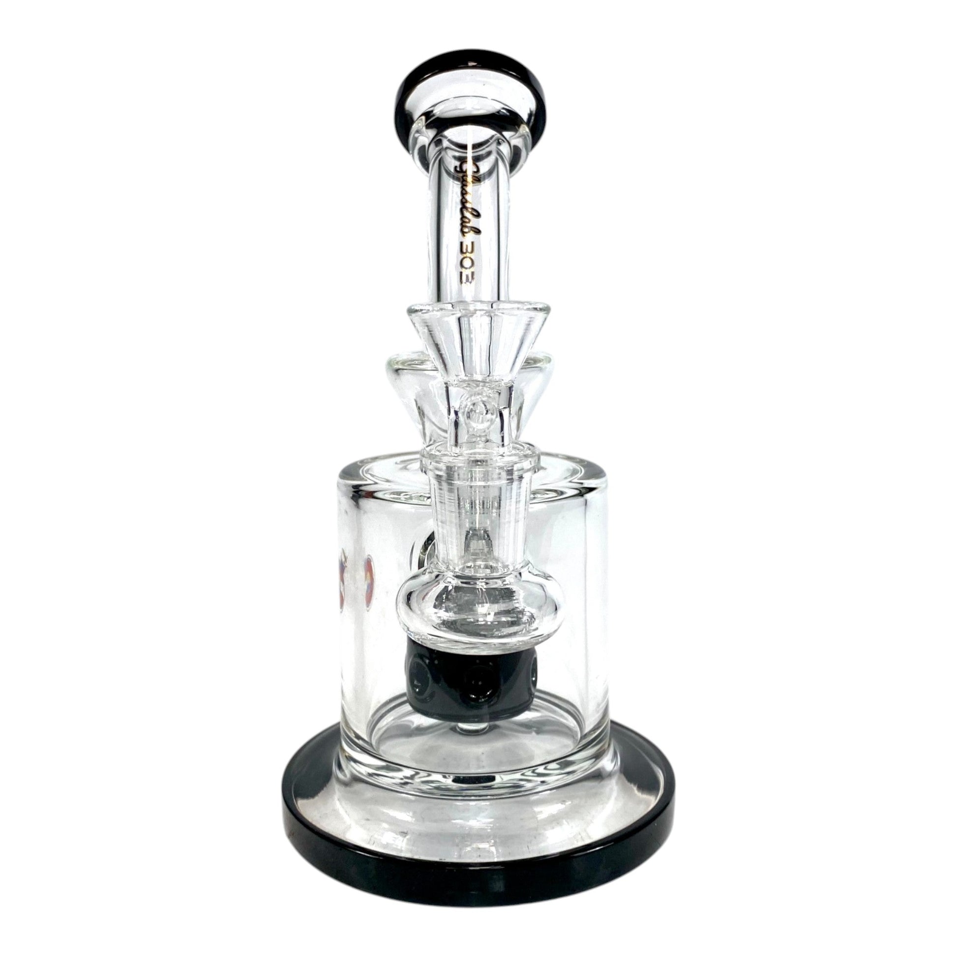 Matrix Perc Bong and Dab Rig – 18cm Black - The Bong Baron