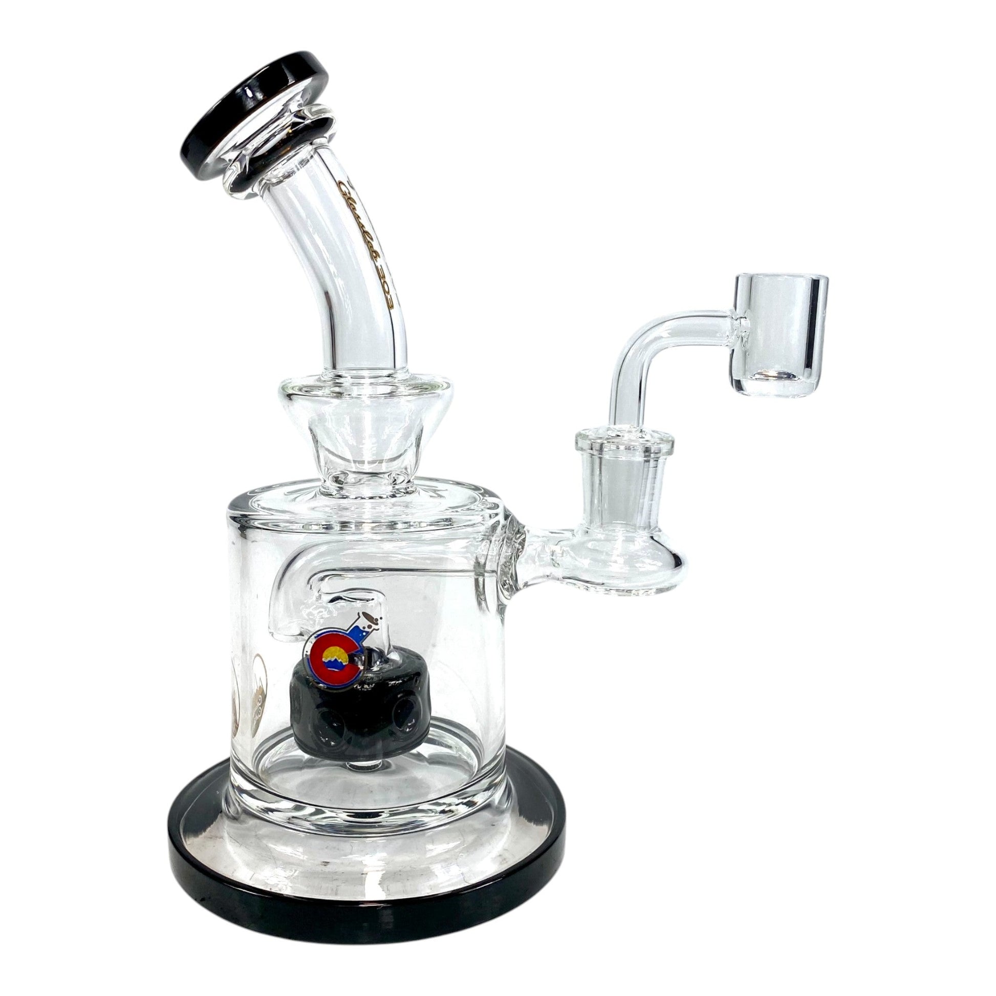 Matrix Perc Bong and Dab Rig – 18cm Black - The Bong Baron
