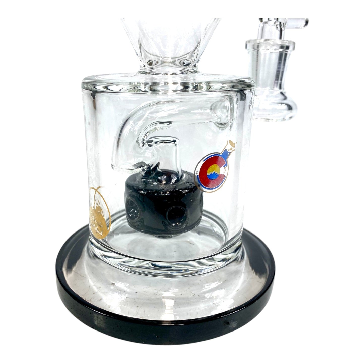 Matrix Perc Bong and Dab Rig – 18cm Black - The Bong Baron