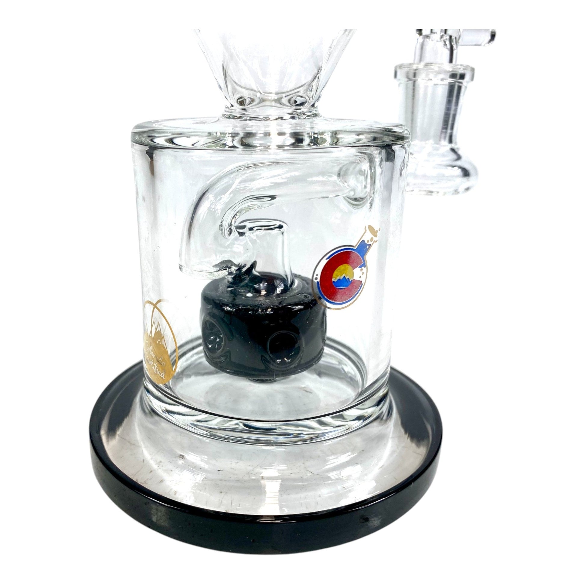 Matrix Perc Bong and Dab Rig – 18cm Black - The Bong Baron