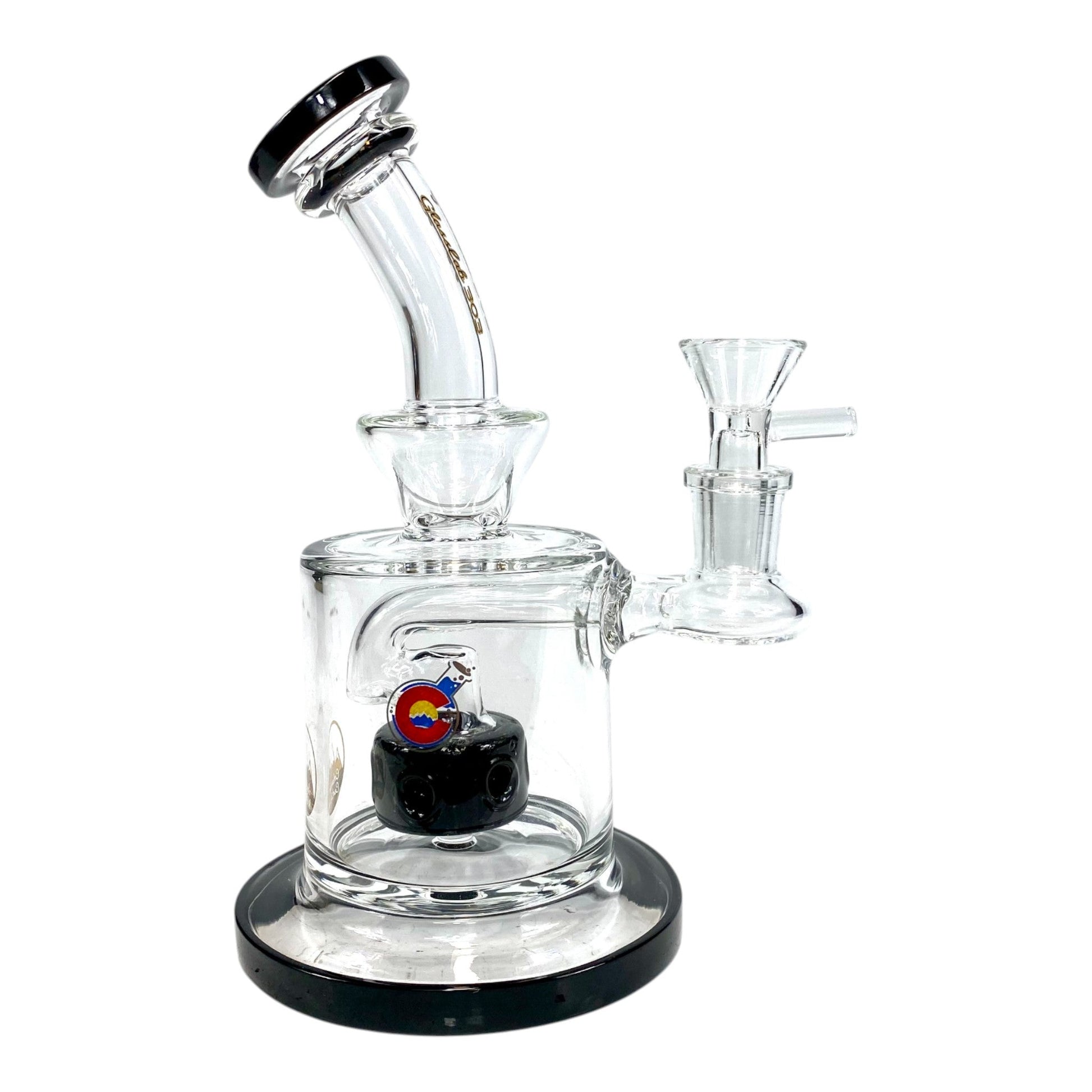 Matrix Perc Bong and Dab Rig – 18cm Black - The Bong Baron