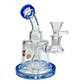Matrix Perc Bong and Dab Rig – 18cm Blue - The Bong Baron