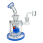 Matrix Perc Bong and Dab Rig – 18cm Milky Blue - The Bong Baron