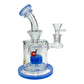 Matrix Perc Bong and Dab Rig – 18cm Milky Blue - The Bong Baron