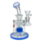 Matrix Perc Bong and Dab Rig – 18cm Milky Blue - The Bong Baron