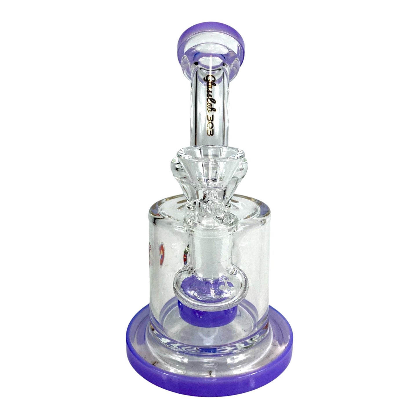 Matrix Perc Bong and Dab Rig – 18cm Purple - The Bong Baron