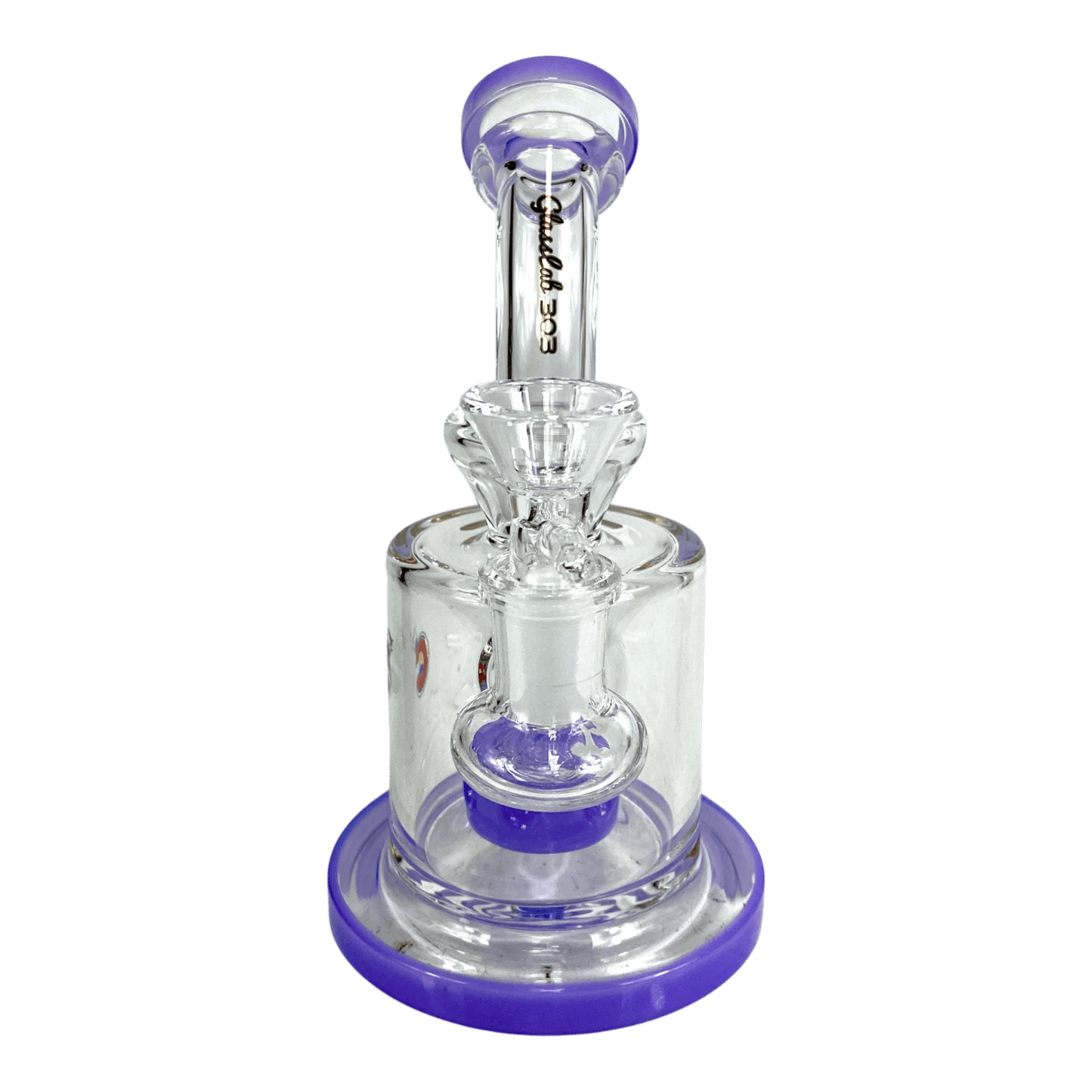 Matrix Perc Bong and Dab Rig – 18cm Purple - The Bong Baron