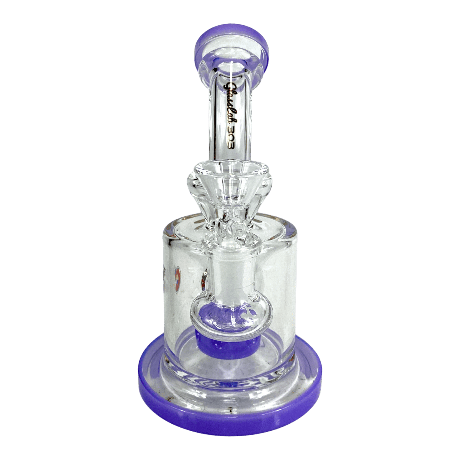 Matrix Perc Bong and Dab Rig – 18cm Purple - The Bong Baron