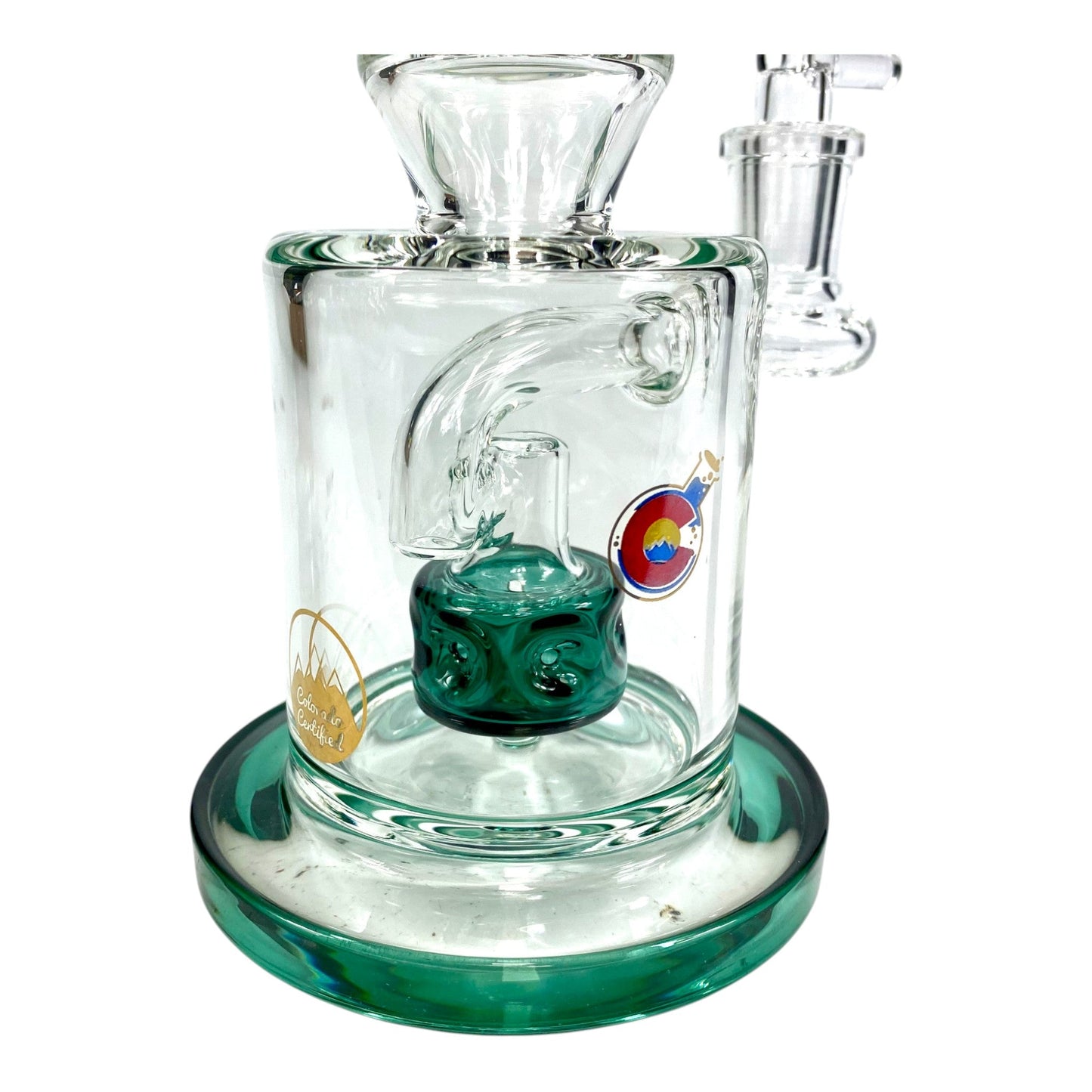 Matrix Perc Bong and Dab Rig – 18cm Teal - The Bong Baron