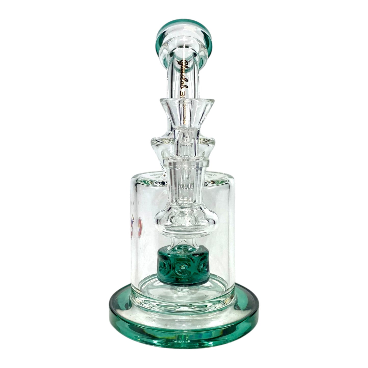 Matrix Perc Bong and Dab Rig – 18cm Teal - The Bong Baron