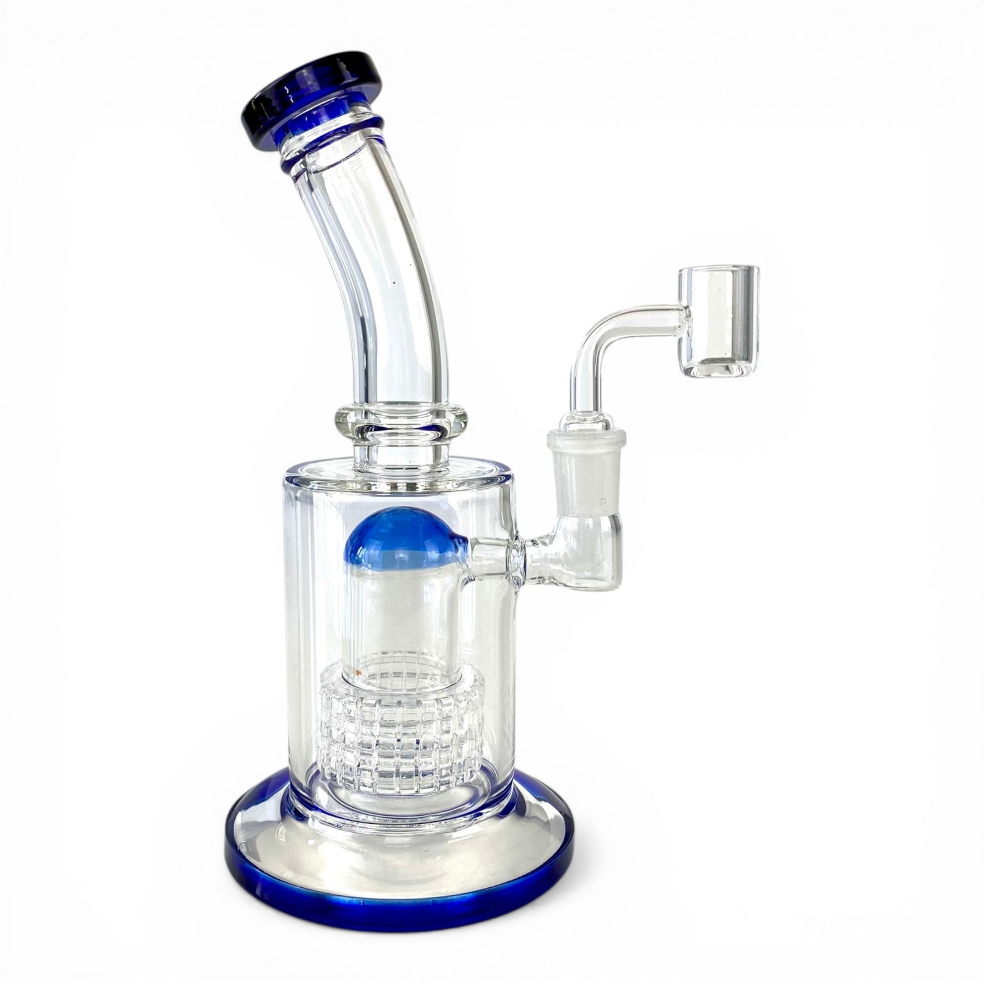 Matrix Perc Bong and Dab Rig 20cm Blue - The Bong Baron