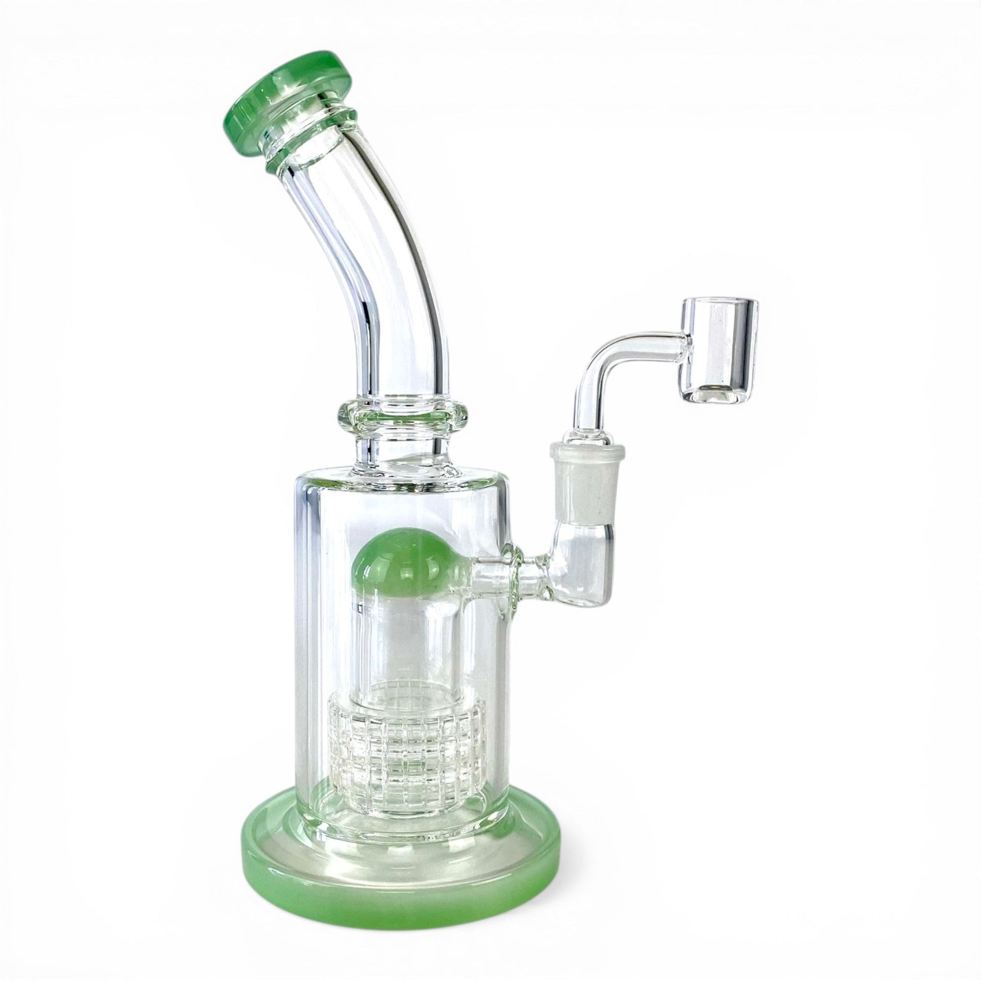 Matrix Perc Bong and Dab Rig 20cm Green - The Bong Baron