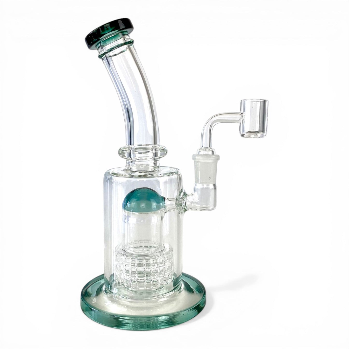 Matrix Perc Bong and Dab Rig 20cm Teal - The Bong Baron