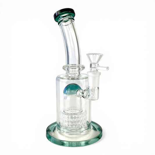 Matrix Perc Bong and Dab Rig 20cm Teal - The Bong Baron