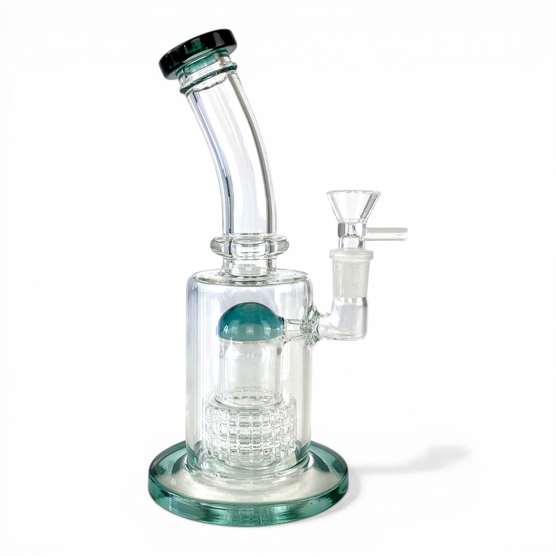 Matrix Perc Bong and Dab Rig 20cm Teal - The Bong Baron