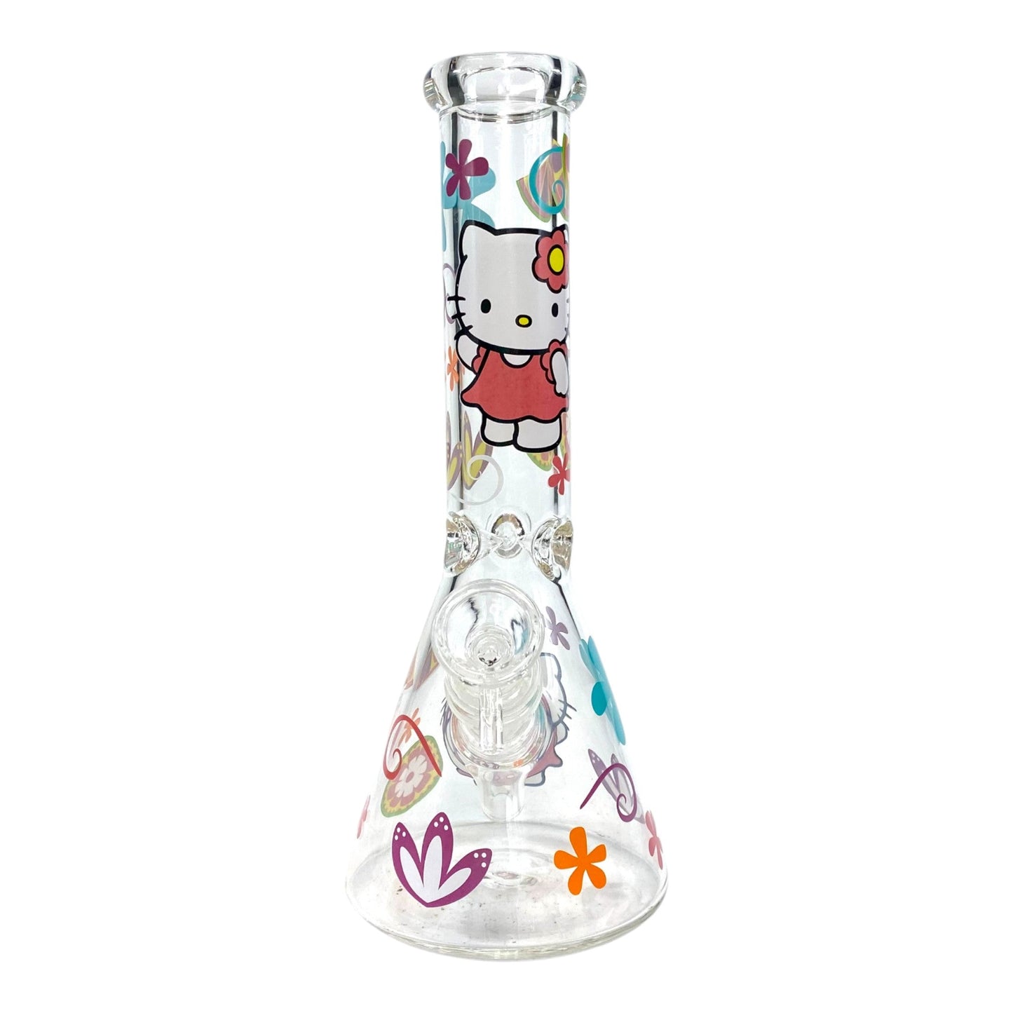 Mello Kitty Flowers Beaker Bong 25cm - The Bong Baron
