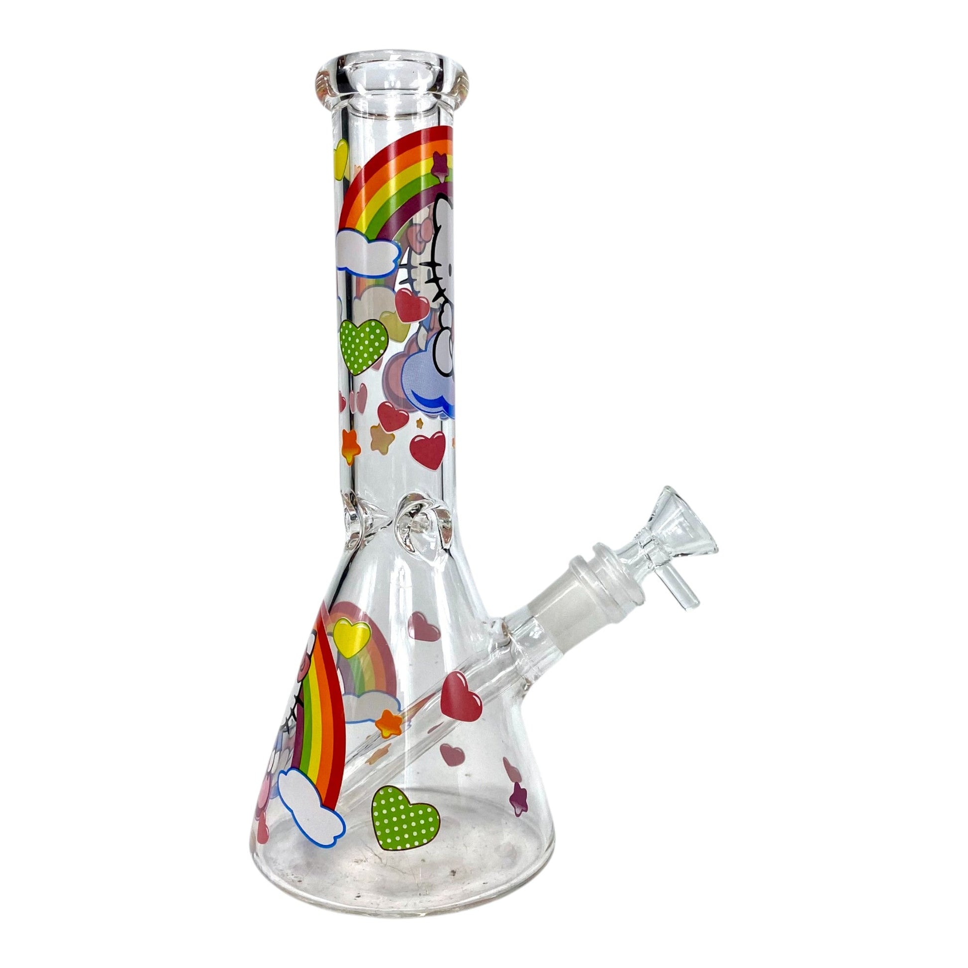 Mello Kitty Hearts and Rainbows Beaker Bong 25cm - The Bong Baron