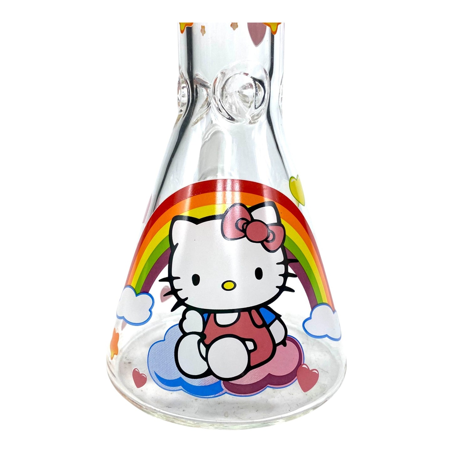 Mello Kitty Hearts and Rainbows Beaker Bong 25cm - The Bong Baron