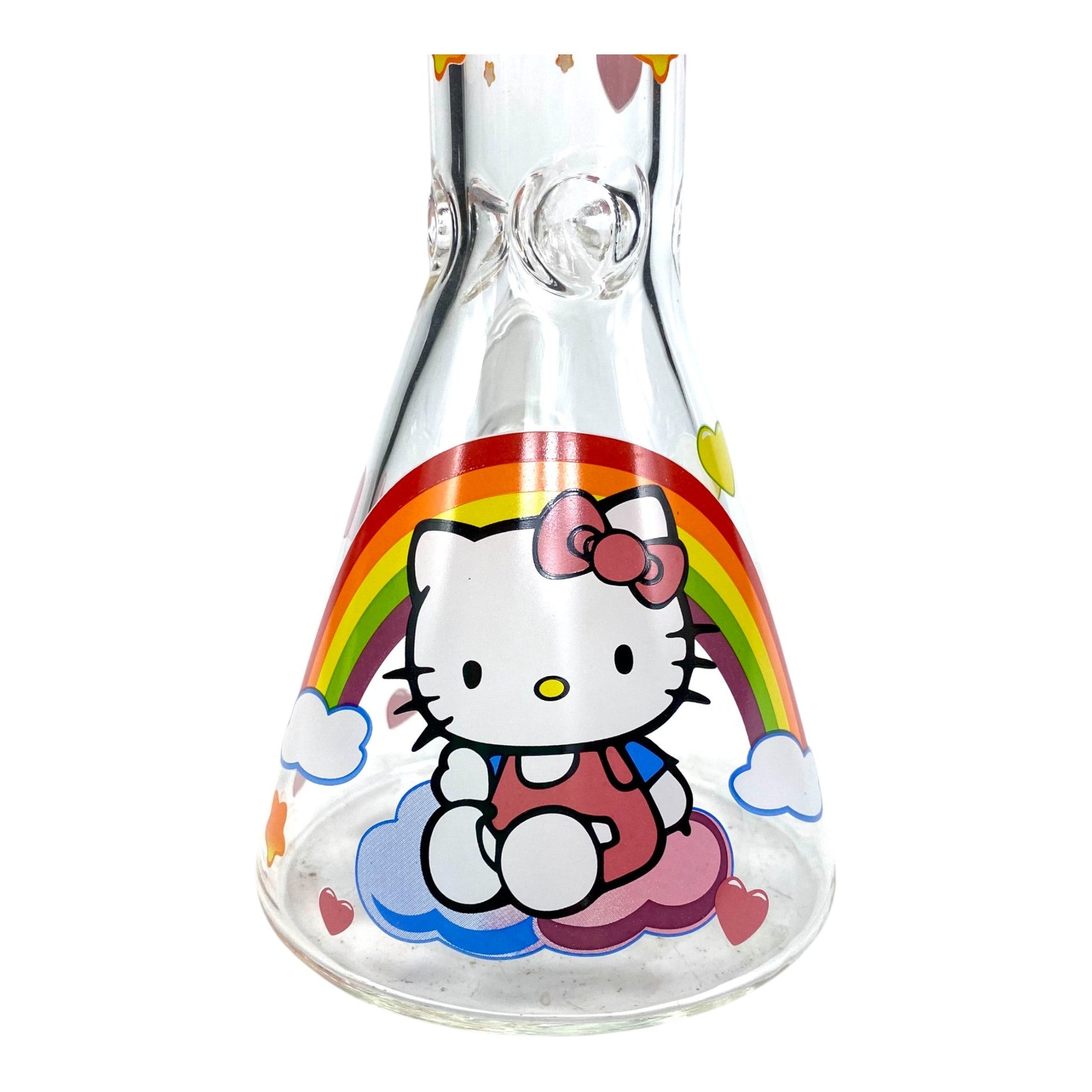 Mello Kitty Hearts and Rainbows Beaker Bong 25cm - The Bong Baron