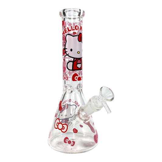 Mello Kitty Pink Bow's Beaker Bong 25cm - The Bong Baron