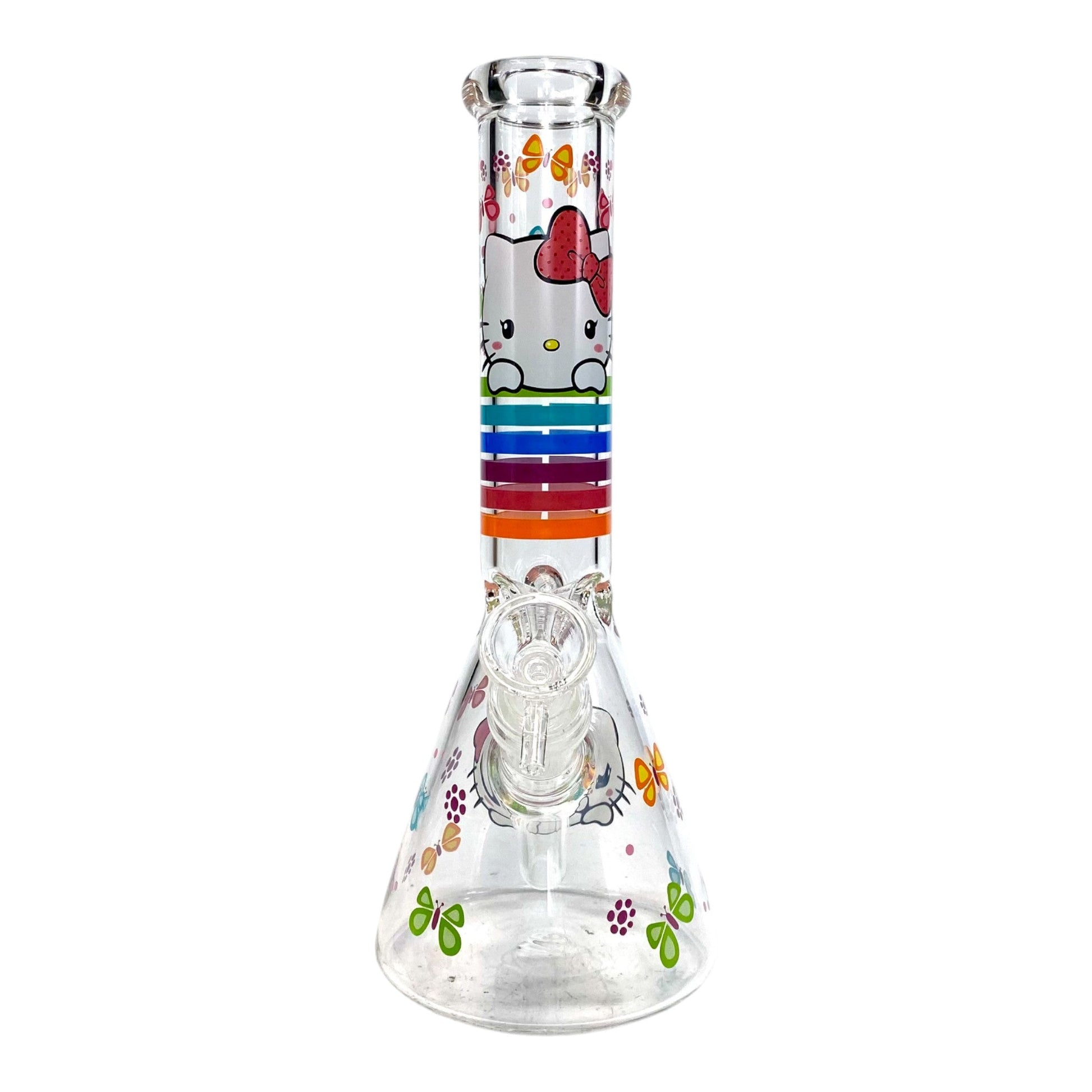 Mello Kitty Rainbow Butterfly's Beaker Bong 25cm - The Bong Baron