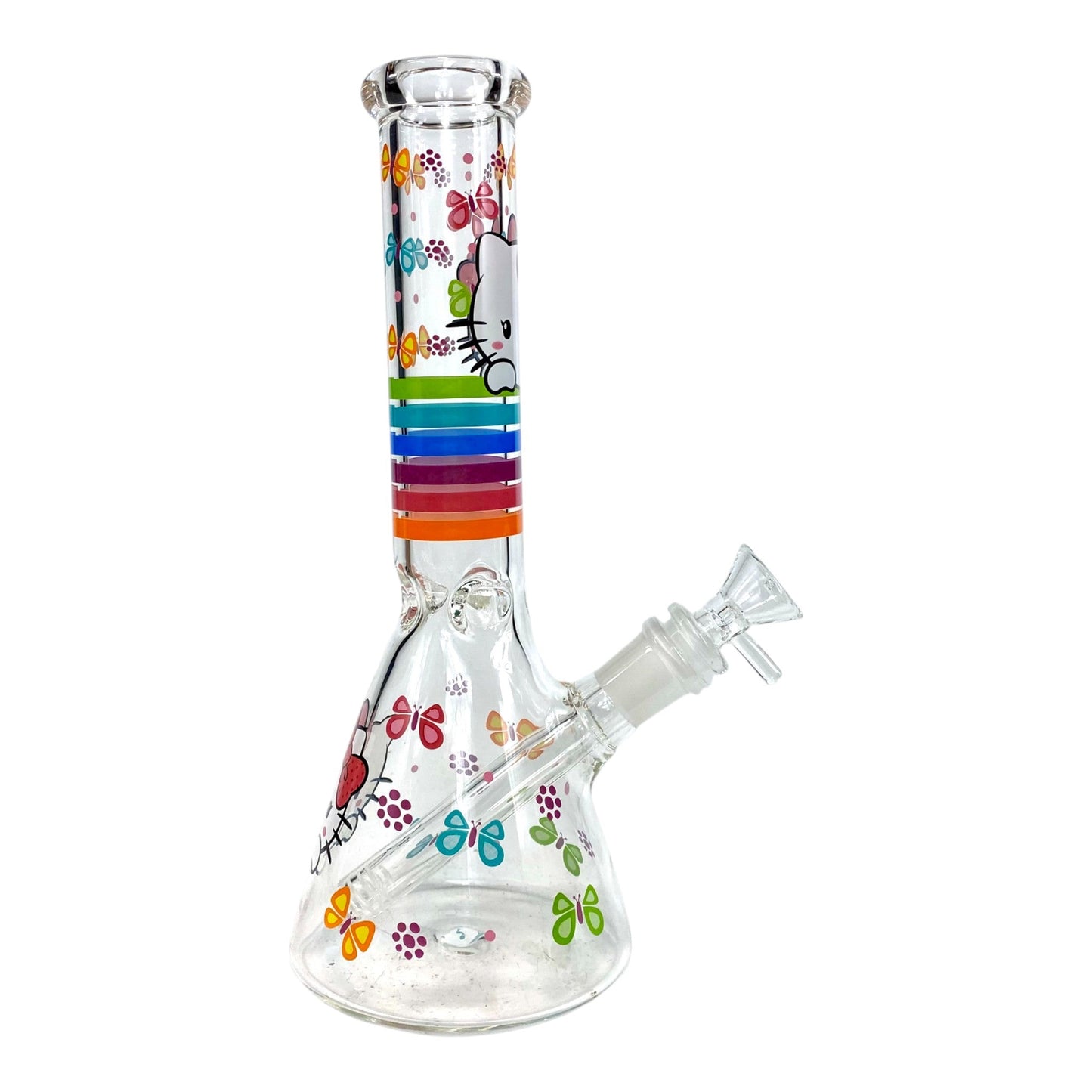 Mello Kitty Rainbow Butterfly's Beaker Bong 25cm - The Bong Baron