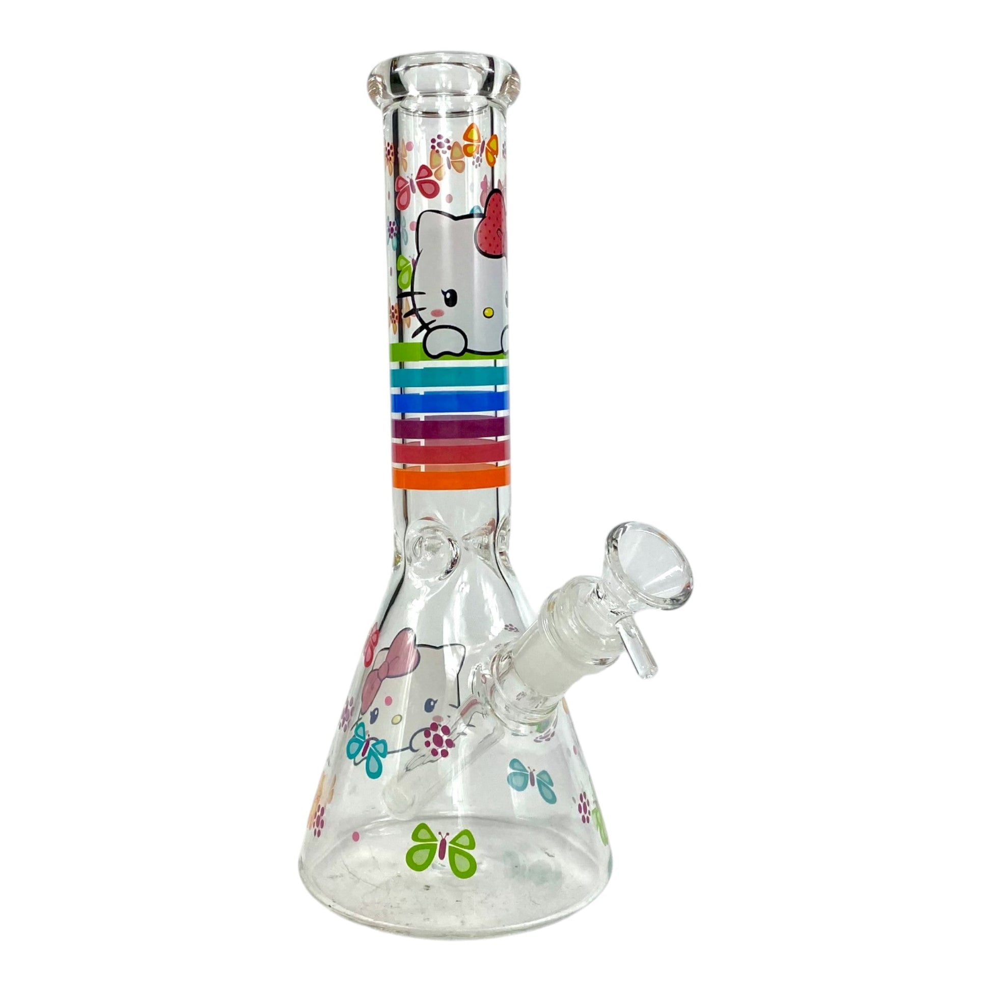 Mello Kitty Rainbow Butterfly's Beaker Bong 25cm - The Bong Baron