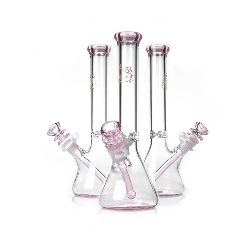 Mellow Kitty Beaker Bong 25cm Pink - The Bong Baron
