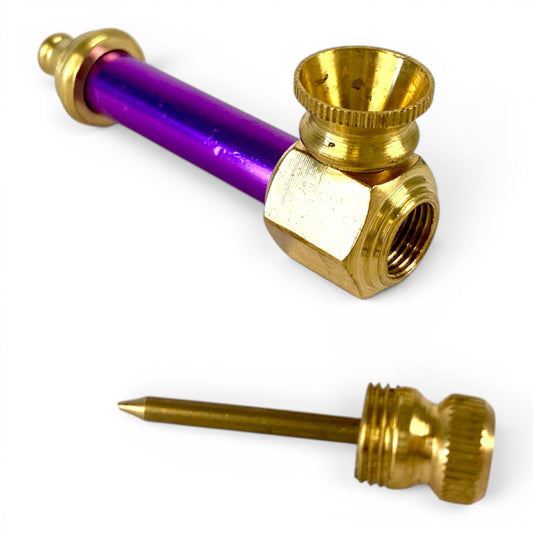Metal Hash Pipe with Stoker 6.5cm - The Bong Baron