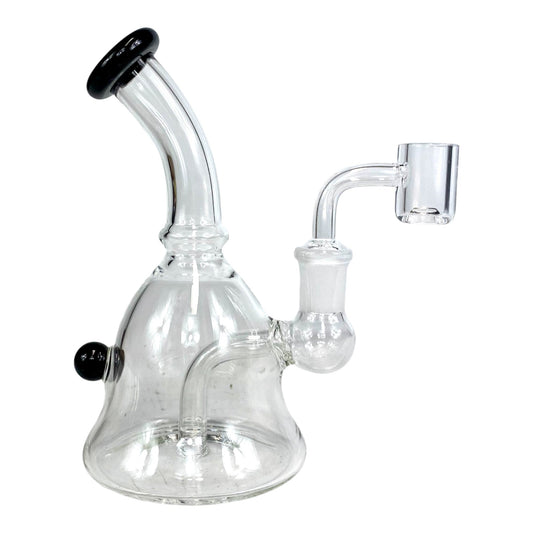 Mini Bell Bong and Dab Rig 15cm – Black - The Bong Baron