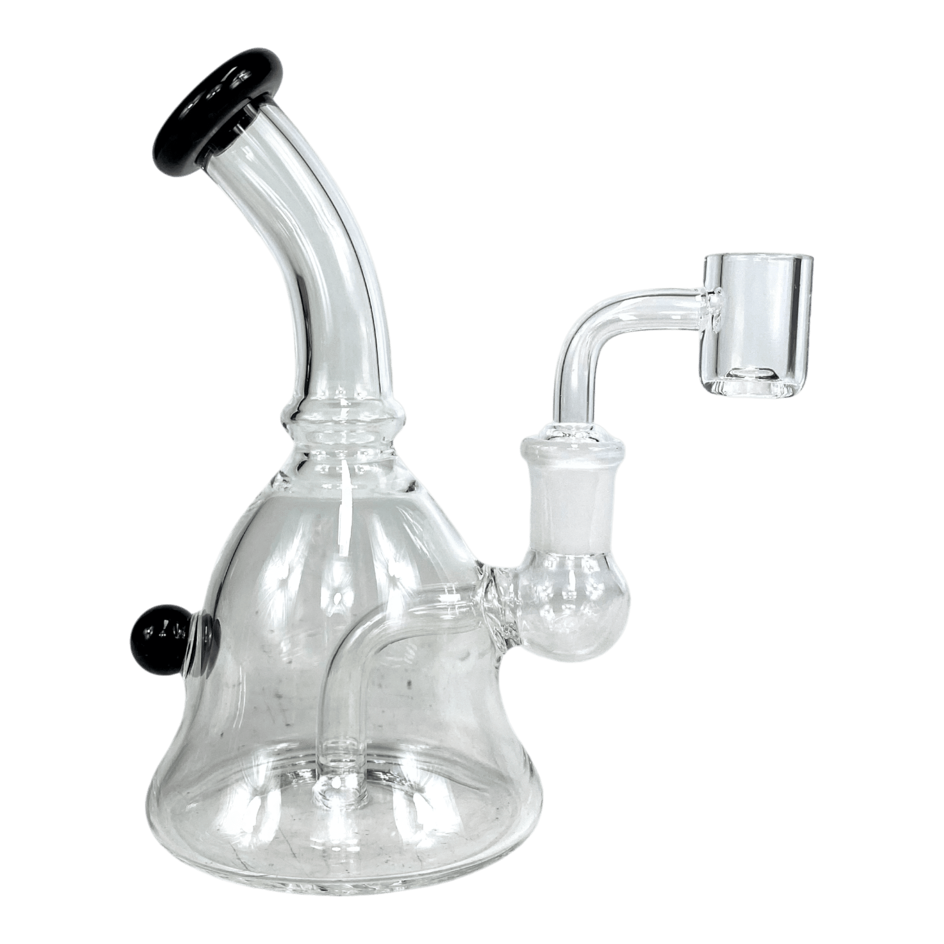 Mini Bell Bong and Dab Rig 15cm – Black - The Bong Baron