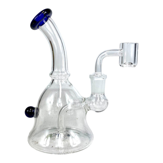 Mini Bell Bong and Dab Rig 15cm – Blue - The Bong Baron