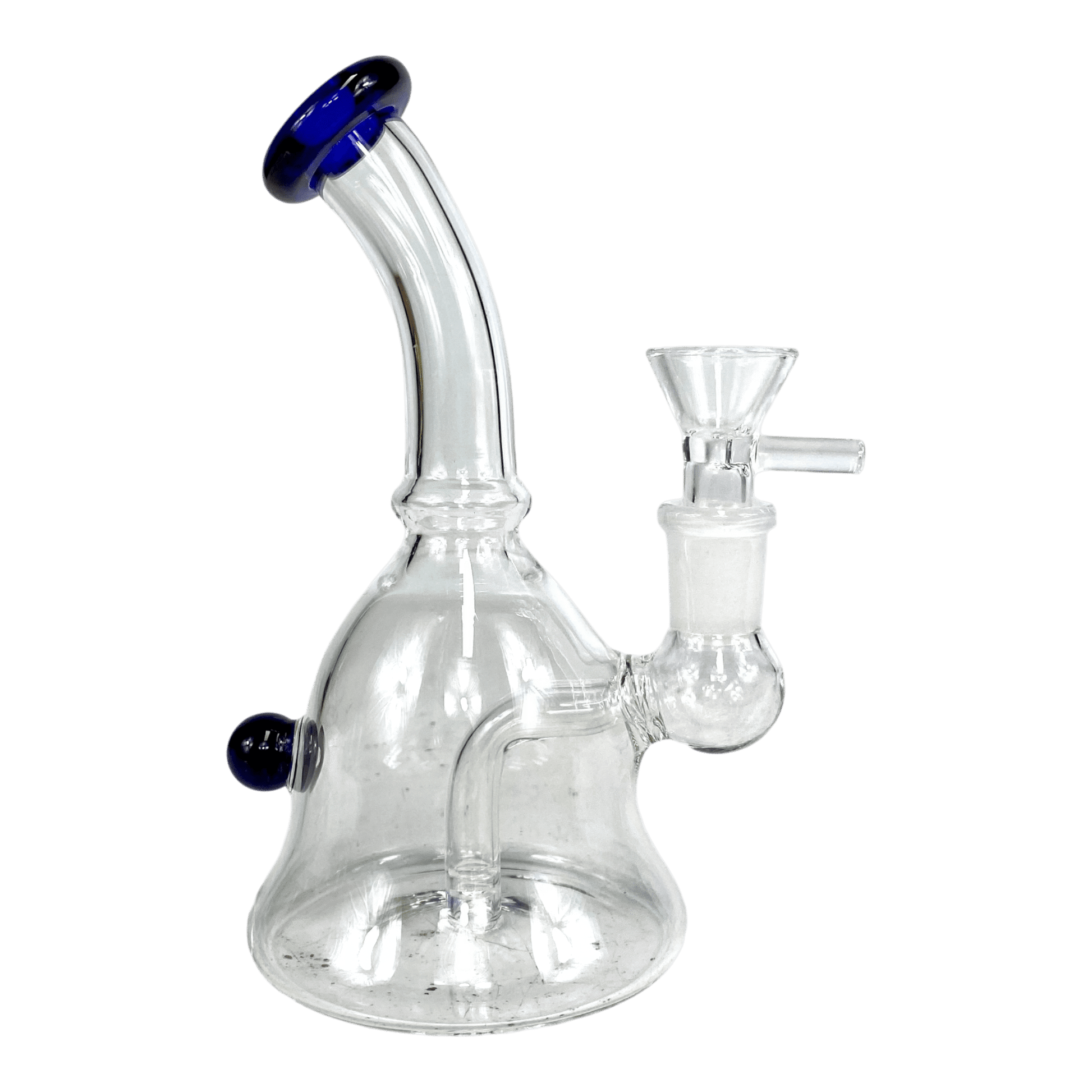 Mini Bell Bong and Dab Rig 15cm – Blue - The Bong Baron