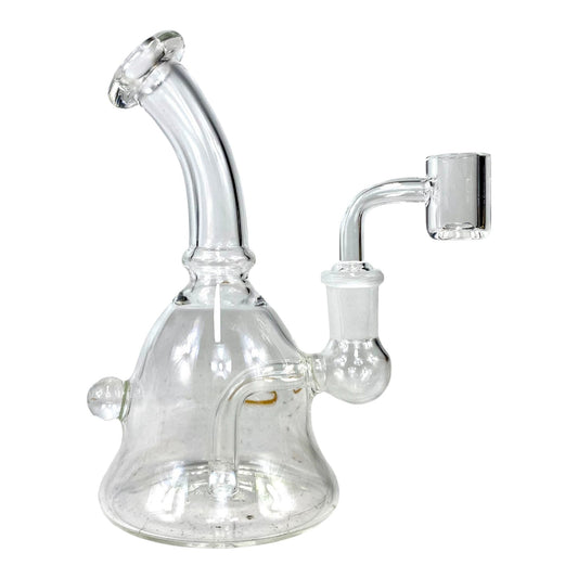 Mini Bell Bong and Dab Rig 15cm Clear - The Bong Baron