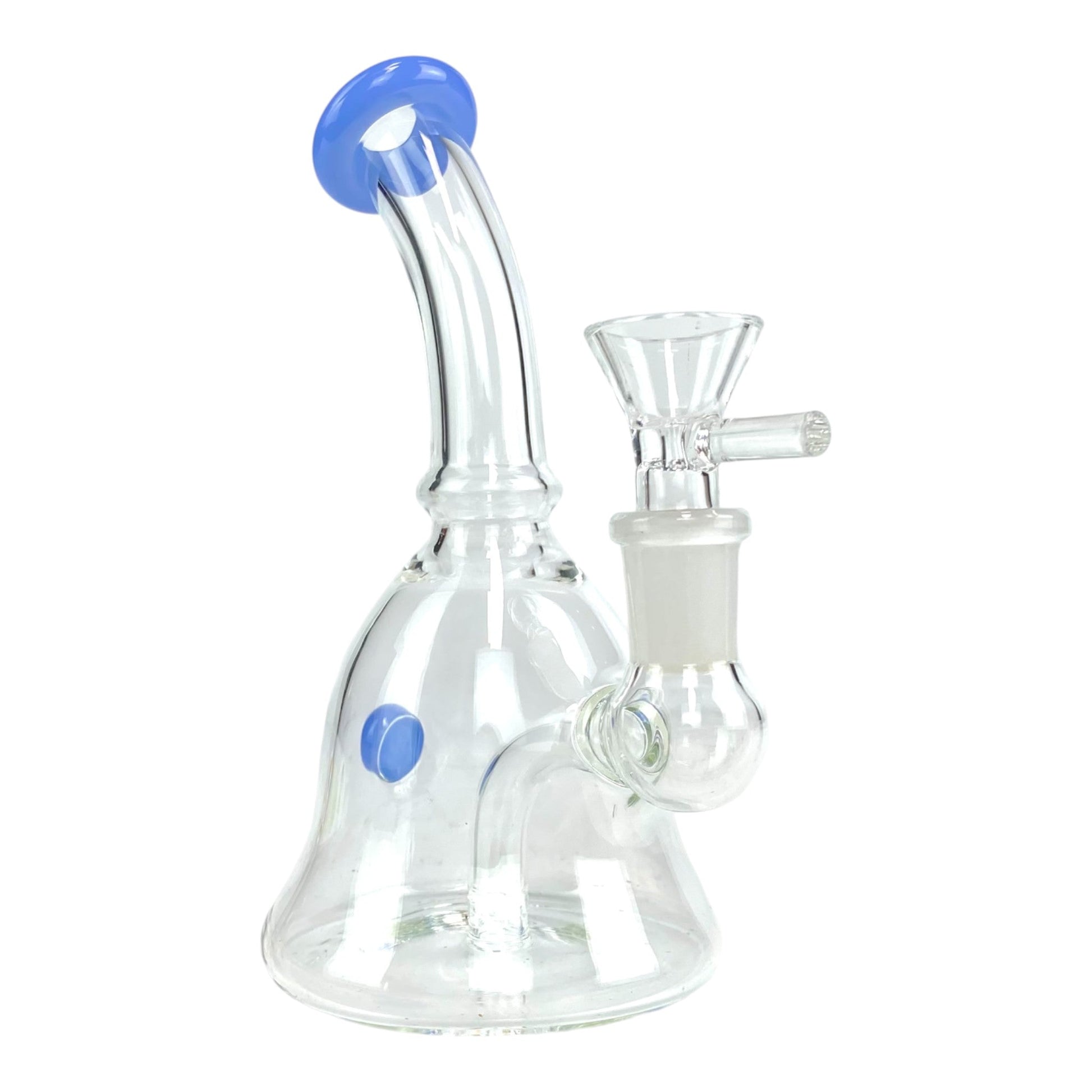 Mini Bell Bong and Dab Rig 15cm Light Blue - The Bong Baron