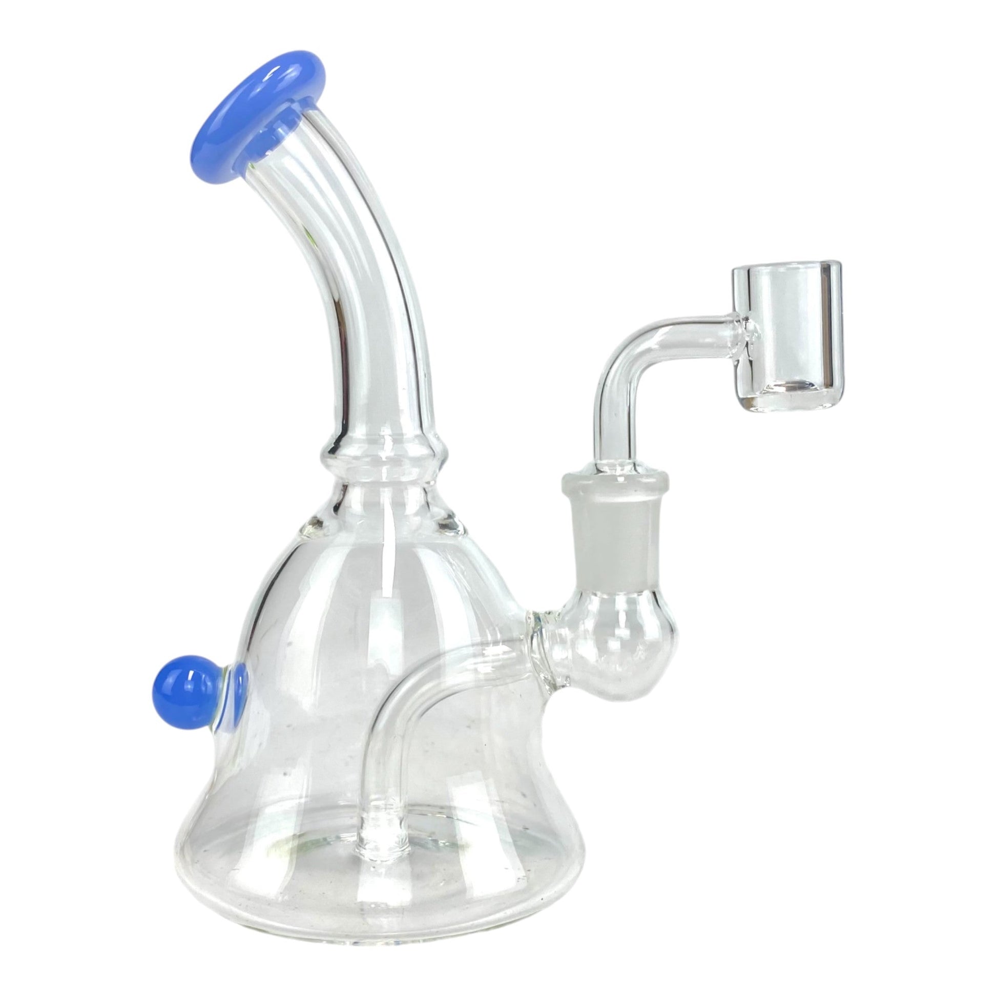 Mini Bell Bong and Dab Rig 15cm Light Blue - The Bong Baron