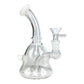 Mini Bell Bong and Dab Rig 15cm – White - The Bong Baron