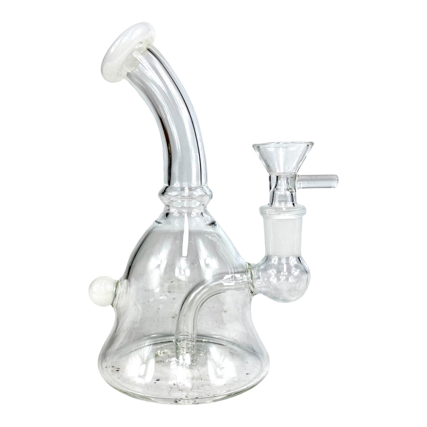 Mini Bell Bong and Dab Rig 15cm – White - The Bong Baron