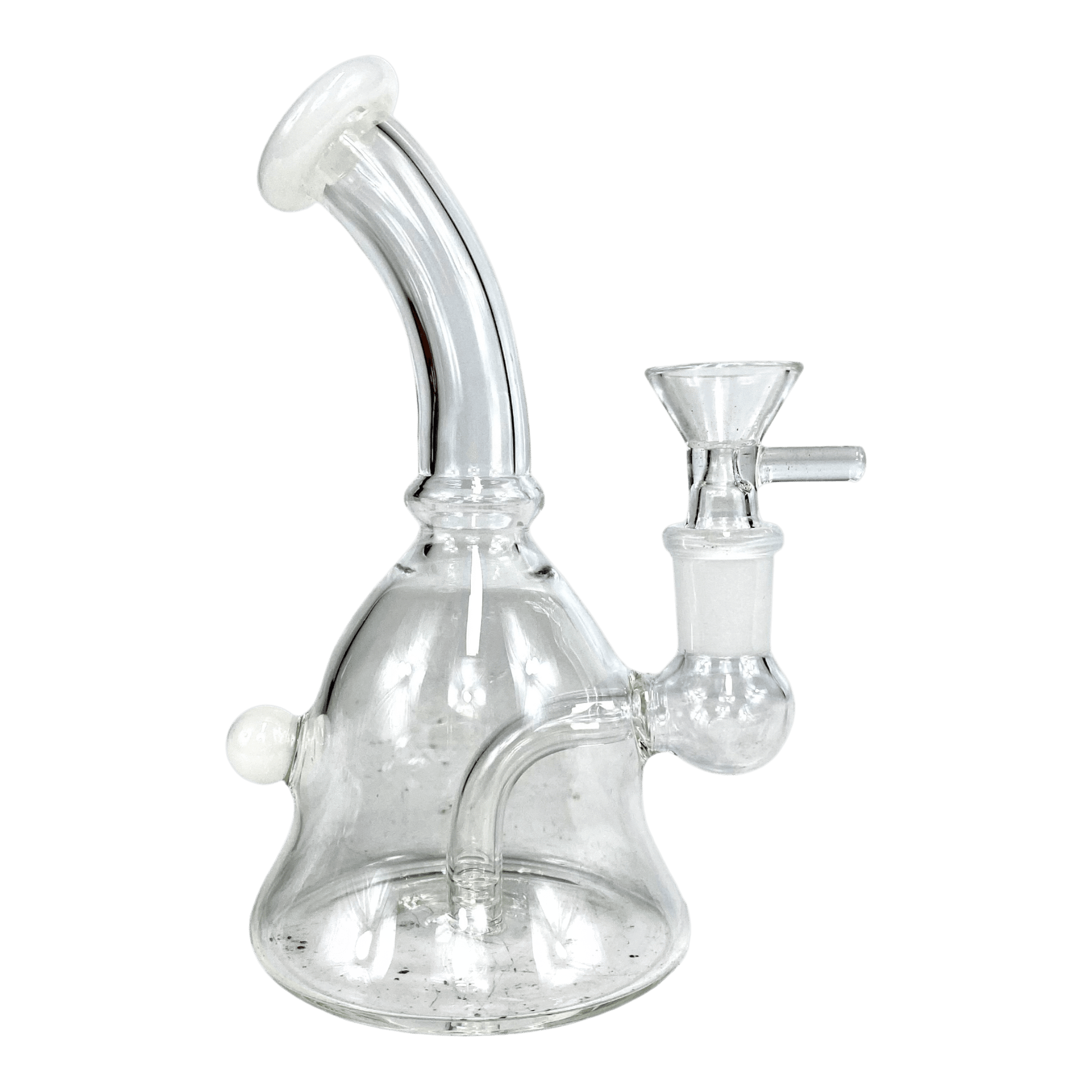 Mini Bell Bong and Dab Rig 15cm – White - The Bong Baron