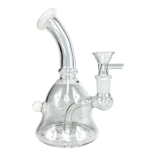 Mini Bell Bong and Dab Rig 15cm – White - The Bong Baron