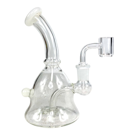 Mini Bell Bong and Dab Rig 15cm – White - The Bong Baron