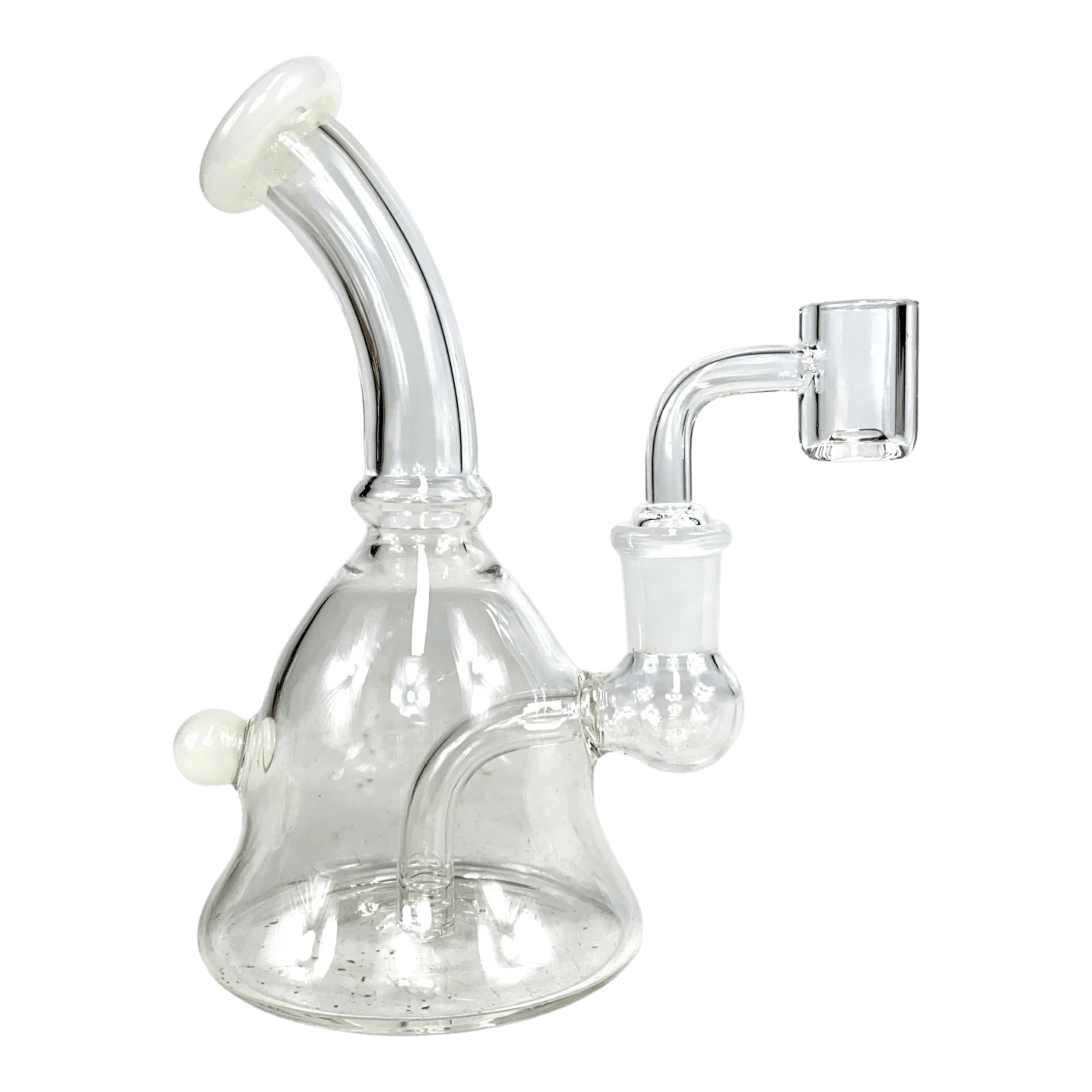Mini Bell Bong and Dab Rig 15cm – White - The Bong Baron